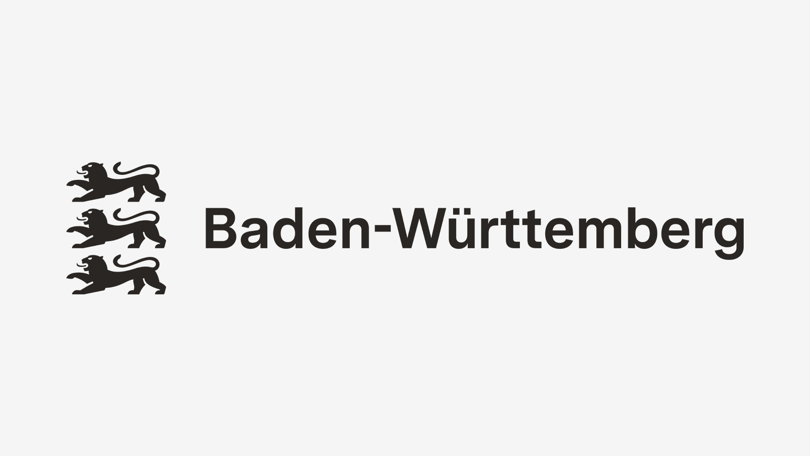 Landeslogo Baden-Württemberg auf grauem Hintergrund