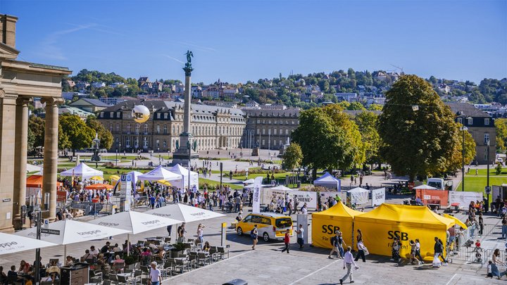 Europäische Mobilitätswoche in Stuttgart auf dem Schlossplatz