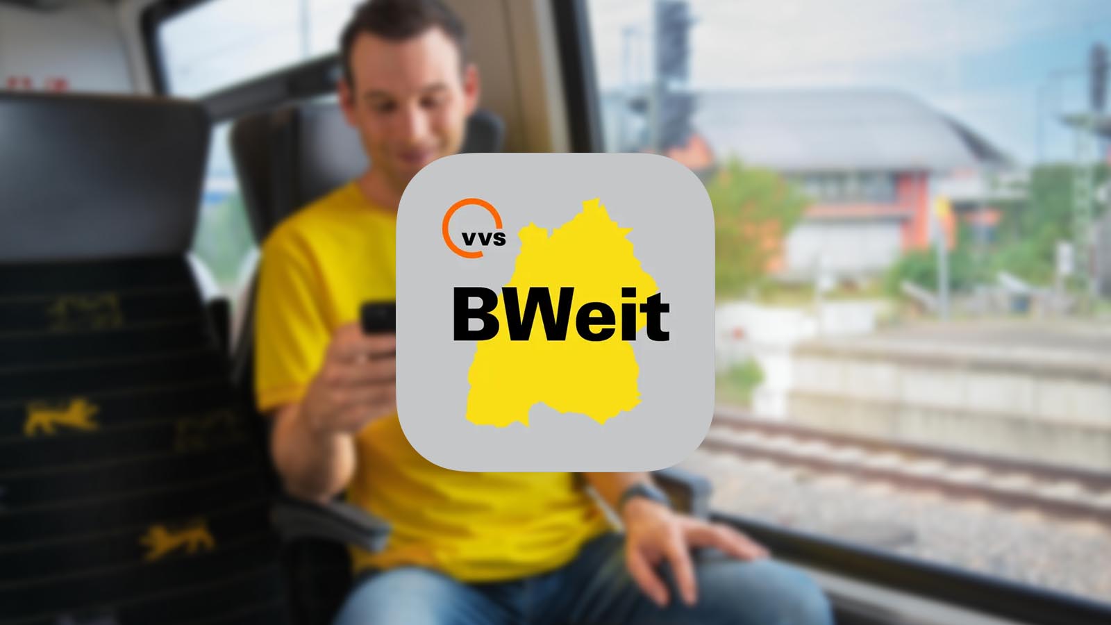 Logo BWeit-App vor einem unscharfen Bild