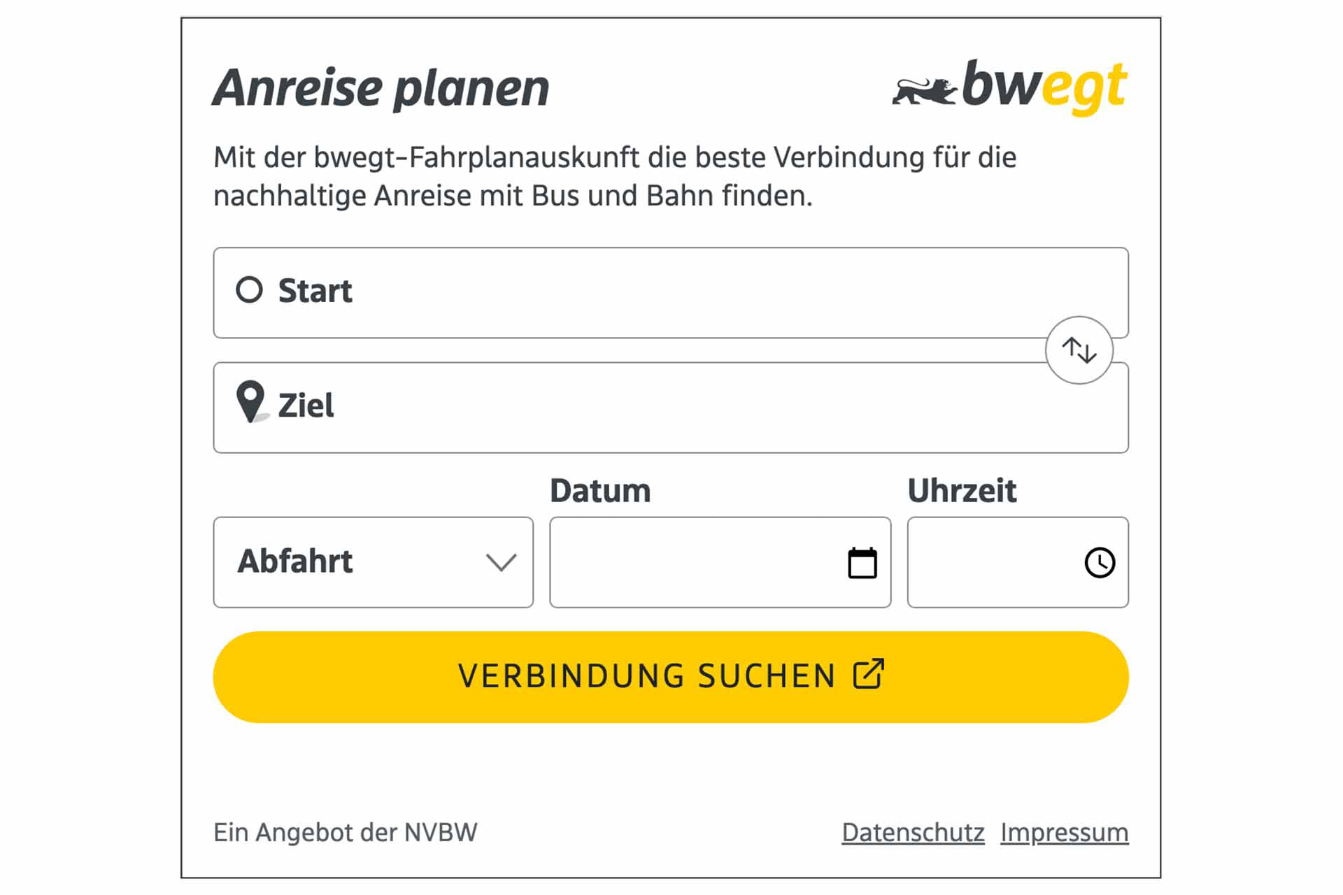 Fahrplanauskunft-Widget