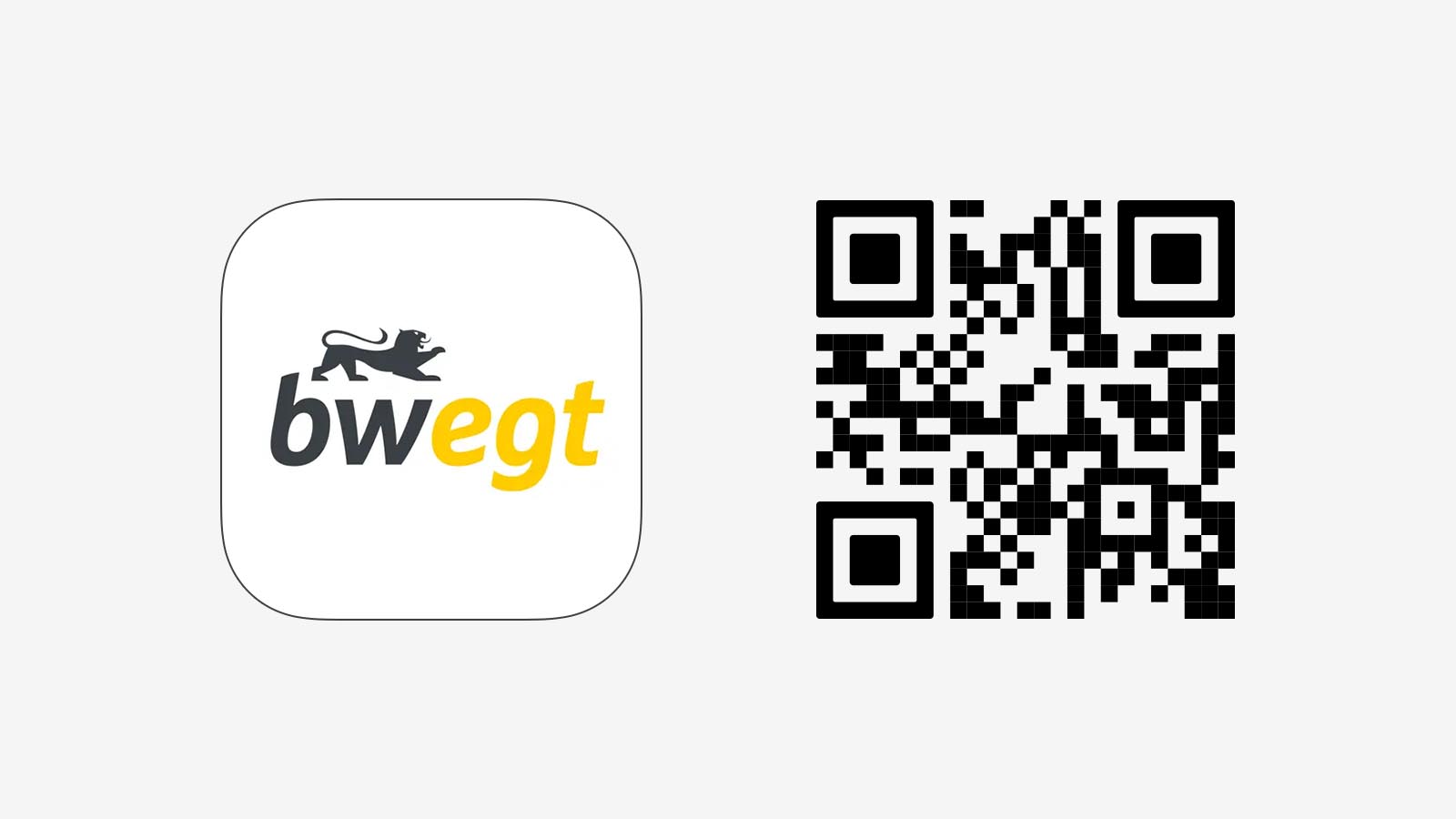 Logo und QR-Code bwegt-App