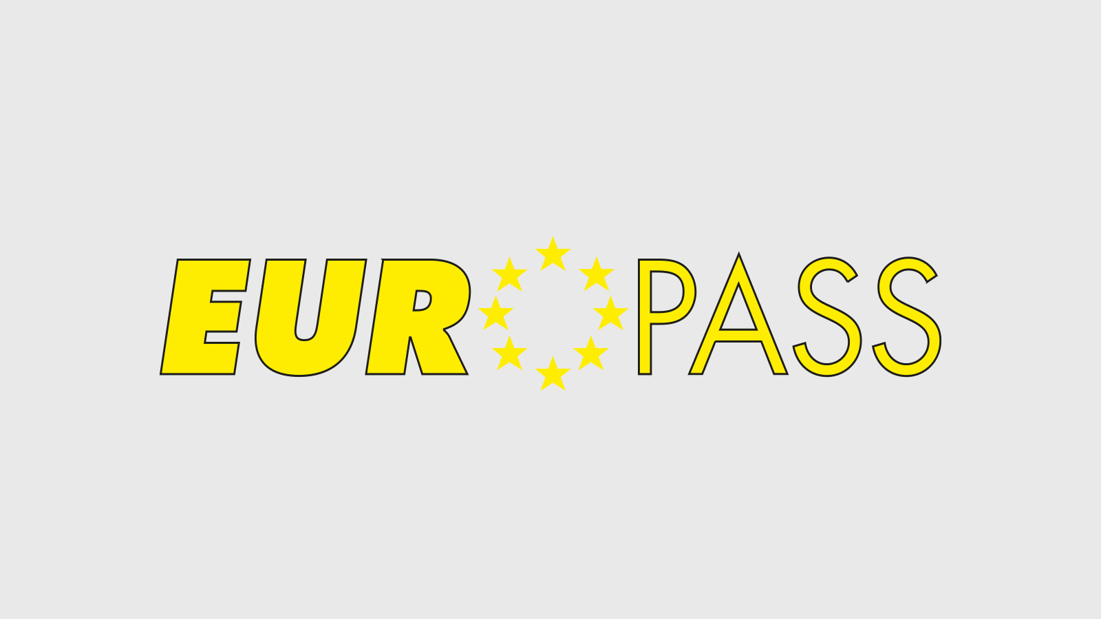 Europass Logo auf grauem Hintergrund